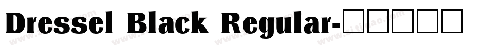 Dressel Black Regular字体转换